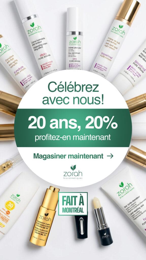 Publicité Zorah — Campagne 20 ans